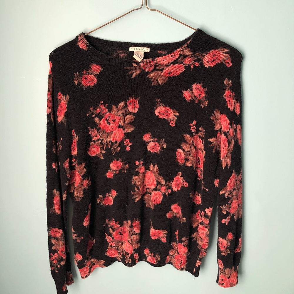Forever 21 Floral Sweater